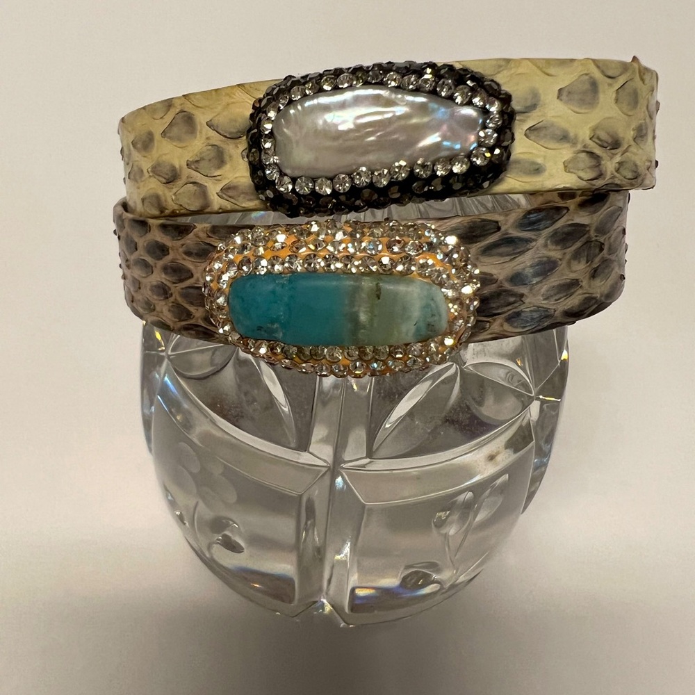 Snake skin bracelets